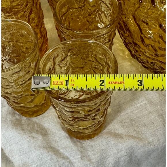 Vintage Anchor Hocking Lido Milano Honey Pitcher and Glass Set - Picture 7 of 9